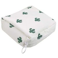 ZALING Cartoon Pattern Printed Sanitary Napkins Bag Multifuction Menstrual Cup Pouch Washable Key Jewelry Storage Bag, Color 2