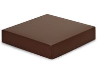 Gift Gourmet Lids - 8x8x1-1/2" Solid Matte Chocolate Gourmet Box Lid - (3 Packs; 25 Per Pack) - WRAPS-GBL08CH