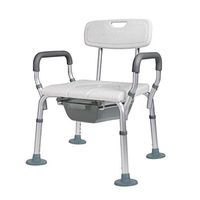 Firsthgus Shower Chair Bath Shower Chair Adjustable, Lightweight Non-Slip Bathroom Seat with Backrest & Armrest Great for Elderly, Senior, Handicap &Disabled Support 136kg