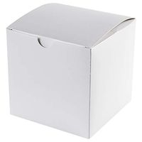 [50pcs]Kraft 4x4x4 White Boxes,Paper Gift Boxes with Lids for Gifts,Mugs,Cupcake,Crafting Empty Boxes for Party Favor (White, 50)