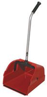 Long Handled Dust Pan, Red, Plastic