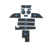 Niceautoitem Blue 12pcs Door Groove Anti Slip Mat Silica for Ford Mustang 2015 UP