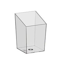 Party Essentials Miniware Hard Plastic 3.5 Oz. Slanted Square Appetizer and Dessert Mini Cups, Slanted Square Mini Cups, Pack of 20