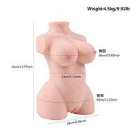 HaiBaoBao 5KG/11.0lb 3D Live Séxy Dolly Women Female Torso Full Body Lifesize Women Torso Double Holes Big A-s-s TPE Silicone Gāy Toy Realistic Body Six Dôlls Male Toys Gifts for Men