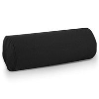 BodyHealt Roll Pillow, Bolster Pillow - Round Pillow with Bolster Pillow Cover. Round Neck Pillow for Spine & Neck Support. Lumbar Roll, Cylinder Pillows for Lumbar Support. Cervical Roll (5X12 Black)