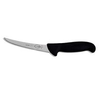 F. Dick Boning Knife, 6-in Curved/Semi-Flexible Blade, Black - ErgoGrip Series