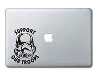 Support Our Troops Stormtrooper Star Wars Printed Clear Vinyl Decal Sticker Compatible with Apple MacBook Pro Air 11" 12" 13" 15" All Years Laptop Trackpad Keyboard (11", 12" MacBook)