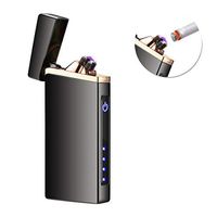Kivors Plasma Arc Beam Lighter, USB Rechargeable Electric Windproof Arc Lighter Holiday Festive Gift - no Butane - splashproof - Flameless (Black)