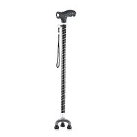 Crutches Non-Slip Aluminum Alloy Foldable Elderly Walking Stick Convenient Retractable Walker (Color : Black)