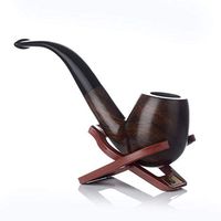 Nwn Black Ebony Tobacco Pipe Portable Filter Bucket to Send A Full Set of Accessories