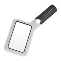 YOCTOSUN Rectangular Handheld Magnifier, 2X 20X Large Magnifying Glass with Light for Seniors Low Vision Hobbyists