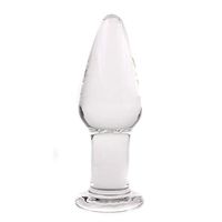 Gopen silicone ¨¤nales Trainer Kit-Jewelry An-al Pl-ug Fetish Glass Crystal Ball Plug spot Bu-tt Pleasure Wand Mushroom Toy for Beginner women (10.5 3.5)