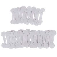 JiaUfmi 500 Pcs Round Blank White Paper Price Tag Labels Jewelry Display Cards Labels Ring Sticker Hangtags, 1.96 x 0.51 Inches
