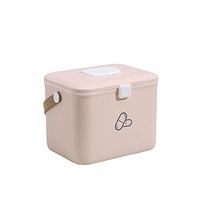 Multi-Function Medicine Storage Box Portable First Aid Kit Family Medicine Box Home First Aid Kit Children's Medicine Box Medicine Storage Case for PM AM,Flesh