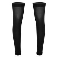 zdhoor Men Compression Knee Leg Sleeves Calf Support Socks Thigh High Full Leg Sleeve for Basketball Black One Size