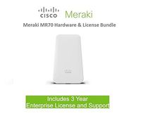 Cisco Meraki MR70 Dual-Band, 802.11ac Wave 2 Ruggedized Access Point with 3 Year Enterprise License