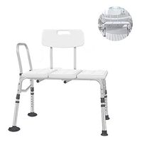 WYQWANLJX Folding Bath Chair, Aluminum Alloy Toilet/Bathroom Dual-Use Chair, Home Elderly Mobile Toilet, Suitable for Disabled/Patient, Height 3-Speed Adjustable
