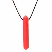 ARK's Krypto-Bite Chewable Gem Necklace Chew Jewelry (Soft, Red)