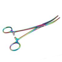 OdontoMed2011 Multi Color Rainbow Pean Hemostat Forceps 8" Curved Pliers Stainless Steel Multi Color Rainbow Color Hemostat Forceps ODM