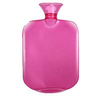 Water-Filled Hot Water Bottle Thick PVC Safety Explosion Anti-scalding Removable and Washable Flannel Cover 3 Colors (Color : Pink)