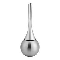 Acogedor Deluxe Toilet Brush Creative Bathroom Toilet Bowl Brush with Base (Silver)