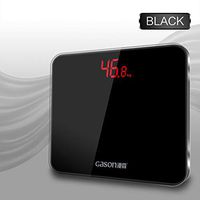 Shentesel Body Scale Electronic Weight Home Floor Tempered Glass LED Display Bathroom Gift - Black