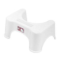 Squatting Toilet Stool，Plastic Non-Slip Bathroom Step Up Stool Relieves Constipation, Bloating (Color : White)