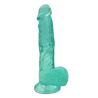 8 Inch Realistic Soft-Ďîldɔ Women Massage Toosl and Toys Lifelike Texture (Green)