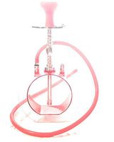 Fantasy Dream Hookah w/Rubber Bowl, Tongs and Clear Bowl (red)