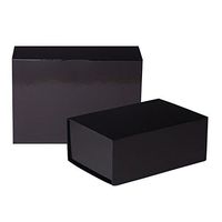 Jillson Roberts 2-Count Large Magnetic Closure Gift Boxes Available in 5 Colors, Black Matte