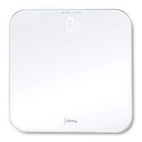 VisionTechShop S Body High Precision Ultra Wide Digital Body Weight Bathroom Scale up to 396lb/180kg, Super-Clear Large LED Display,"Step-On" Technology, White