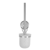 Everloc Endure Suction Cup Toilet Bowl Brush & Holder Set, Chrome
