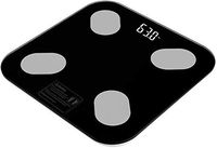 LCTCBZ Bluetooth Body Fat Scale, Smart Digital Bathroom Weight BMI Scale 18 Body Composition Monitor Analyzer with Smartphone App for Body Weight, Body Fat, 400 lbs (Color : Black)