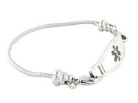 N Style ID Women's Beaded Pan-Dorra Style PRE-Engraved"Type 2 Diabetes" Medical Id Bracelet - Black 8.25