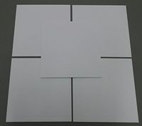 Pack of 5 10x10 Square 1/8" White Foam Core Backings