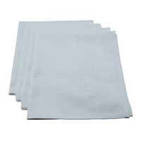SARO LIFESTYLE DM002.W21S Greek Key Design Napkin, 21", White