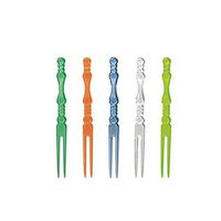 200 PCS Plastic Fruit Forks Disposable Cocktail Picks Cocktail Picks Sticks, Multicolor