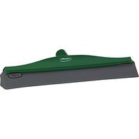 Vikan 77162 Rubber Polypropylene Frame Ceiling Single Blade Squeegee, 16", Green