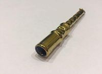 1pcs/Pack Reusable Glass Rolling Tip Cigarette Filter Mouthpiece Color Gold. 4inch / 100mm fits Regular Cigarettes