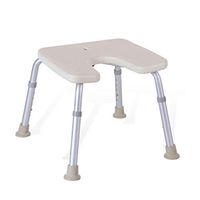 Bath Stool Bathing Chair U-Shaped Bath Stool Bathroom Stool Elderly Pregnant Women Shower Stool Elderly Bath Bench Bathing Stool Folding (Color : White)