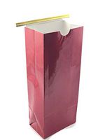 NEWPAK Gourmet Festive 1LB-(16oz) 4 1/4 x 2 1/2 x 10 1/2 Tin Tie Bags 250 pcs (RED)