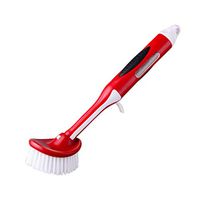 Kiar Dish Washing Brush Soap Dispenser Scrubbers Cleaner Kitchen Wash Tools Dish Brush with Soap Dispenser Pot Scrubber Kitchen Sink Pan Brush, Bottle Brush Heavy Duty Clean Brush Cleaning Supplies