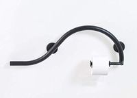 Lifeline Bathroom Grab Bar with Toilet Paper Holder - Luna Design | Left Hand | Matte Black