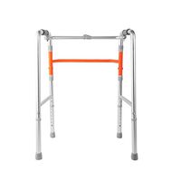 GY Walker for The Elderly Disabled Heavy Duty Folding Height Adjustable Aluminum Without Wheels Medical Supplies (Color : Silver)