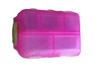 SeWell Apparel Travel 10 Slot Vitamin Medicine Pill Box Case Holder Daily Tablet Holder Storage Dispenser Organizer Container (Pink)