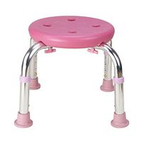 Bath Stool Bathing Stool Bathroom Small Bench Washing Stool Low Stool Shower Stool Bathroom Chair for Pregnant Woman and Elderly Adjustable Pink Shower Chair