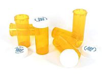 Pill Bottles Amber Prescription Medicine Vials w/Child Resistant Caps Multiple Size and Quantities (13 Dram/310 Units)