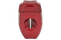 Xikar VX2 V-Cut Cigar Cutter, Ergonomic Design, Secure-Lock, Spring-Loaded, Built-in 64RG Bowl, Limited Lifetime Warranty, Daytona Red