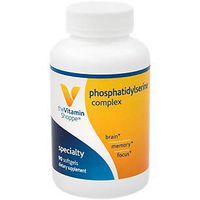 Phosphatidylserine Complex 500mg Softgel – Supports Healthy Brain Cognitive Function, Promotes Memory, Focus Brain Activity – 500mg of SharpPS™,Branded Ingredient (90 Softgels) by The Vitamin Shoppe