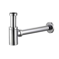 Siphon Tube, Sink Bottle Washbasin Siphon Odour Trap Bathroom Chrome Basin Sink Tap Bottle Waste Trap with Extension Tube Pop up Drain Waste and Siphon (White)